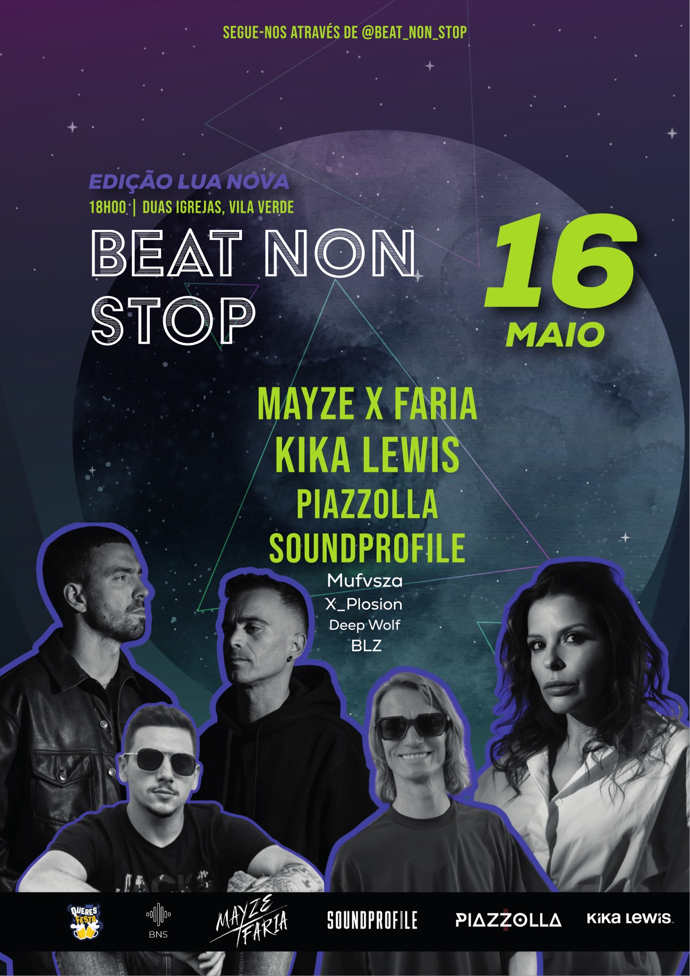 Beat Non Stop · Lua Nova lineup poster
